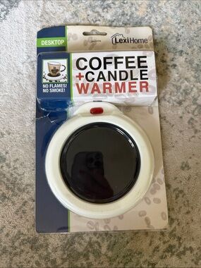 iHome White and Black Desktop Coffee & Candle Warmer